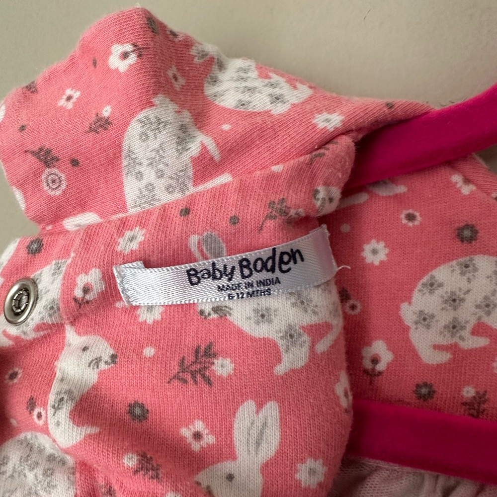 Baby Boden Pink Floral Bunny Dress - Picture 4 of 5